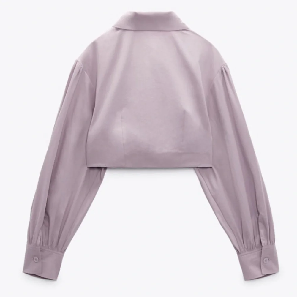 NWT Zara Voluminous Cropped Poplin Shirt - Picture 6 of 10